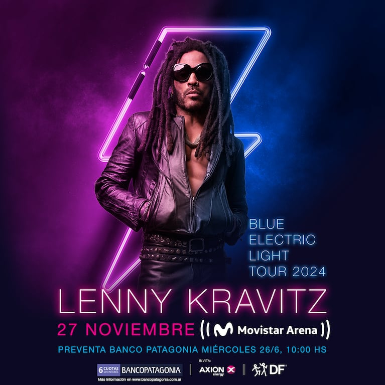 Lenny Kravitz regresa a la Argentina con su nuevo tour.