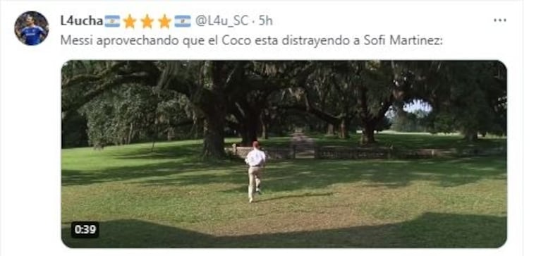 Leo Messi gambeteó a Sofi Martínez y las redes se llenaron de memes