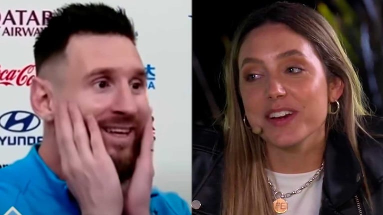 Leo Messi y Sofi Martínez (Foto: capturas de La TV Pública / ESPN Playroom)