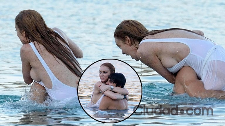 Lindsay Lohan, enamorada y osada en Grecia (Fotos: GrosbyGroup).