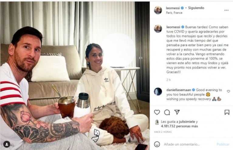 Lionel Messi confesó que le cuesta recuperarse del Covid: "Me llevó más tiempo del que pensaba estar bien"