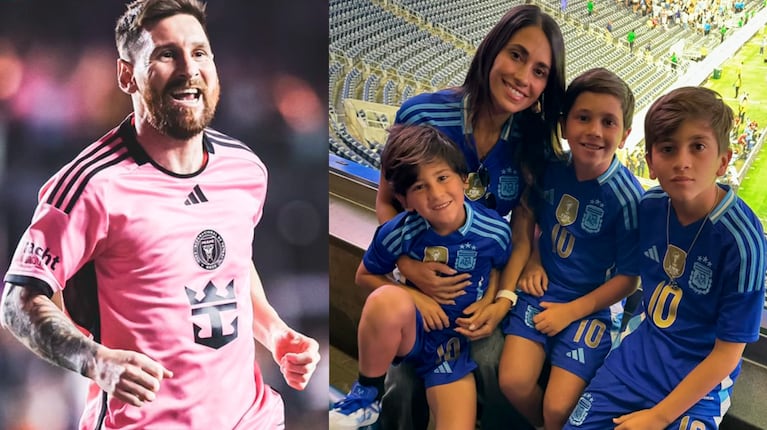 Lionel Messi intervino en una pelea entre dos de sus hijos en pleno festejo del Inter Miami.