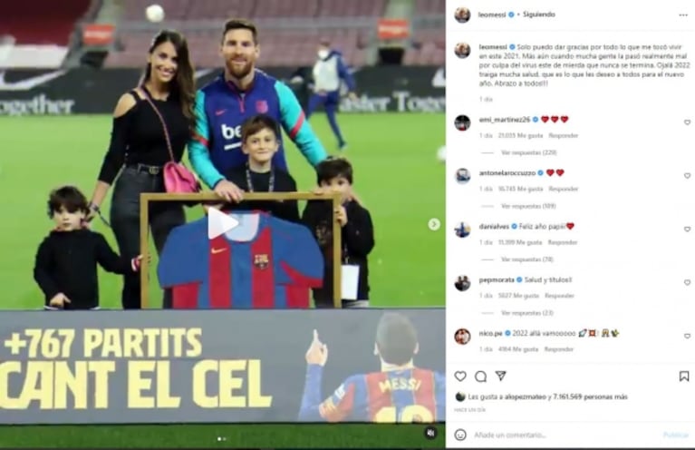 LIonel Messi tiene covid y está aislado junto a toda su familia en Rosario