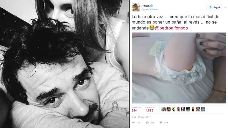 ¡Lo mandó al frente en Twitter! Paula Chaves y su divertido escrache a Pedro Alfonso. Foto: Twitter