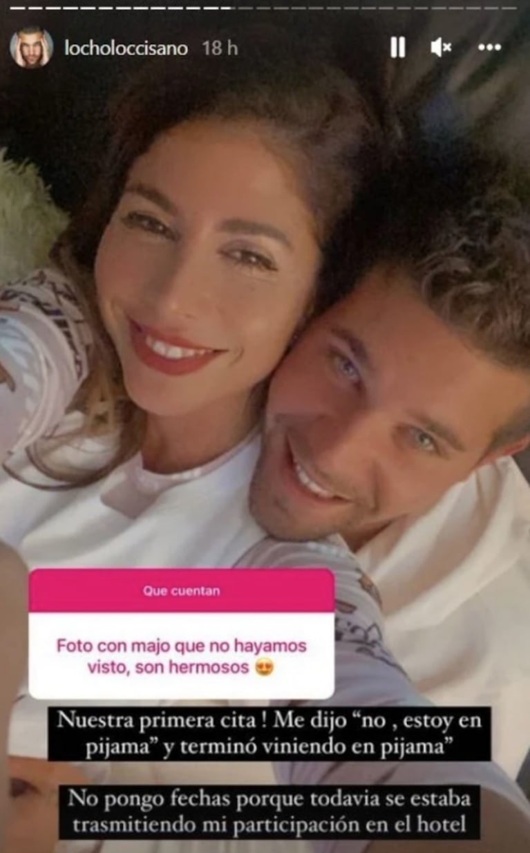 Locho Loccisano compartió la foto de su primera cita con Majo Martino y sumó un dato insólito: "¡Vino en pijama!"