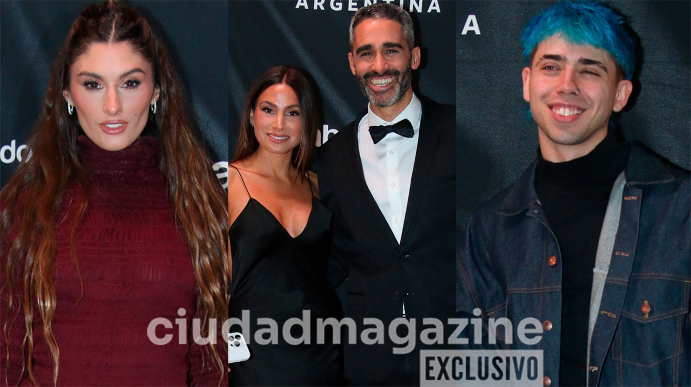 Lola Latorre, el Pollo Álvarez y Tefi Russo, Luck Ra en los premios Ídolo (Fotos: Movilpress).