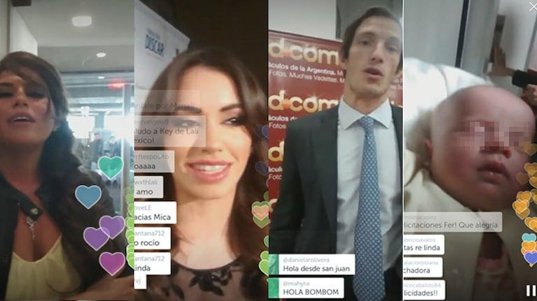 Loly Antoniale, Lali Espósito, Iván de Pineda y Giovanna, la beba de María Fernanda Callejón: sólo algunos de los Periscope de Ciudad.com.