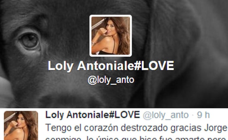 Loly Antoniale se expresó por Twitter en medio del escándalo.