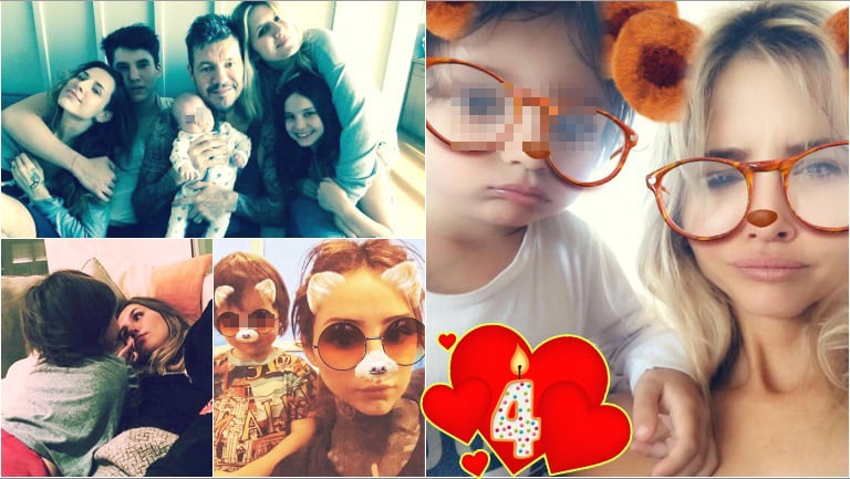 Lorenzo Tinelli cumplió 4 añitos y sus familiares le dedicaron unas dulces palabras en las redes (Fotos: Instagram y Web)