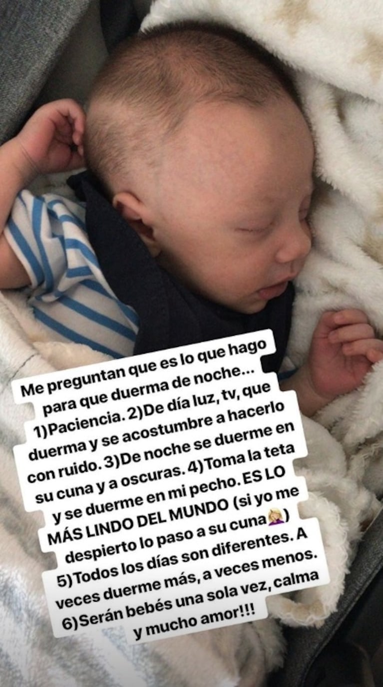 Los 6 tips de Ailén Bechara para que su hijo de un mes duerma a la noche