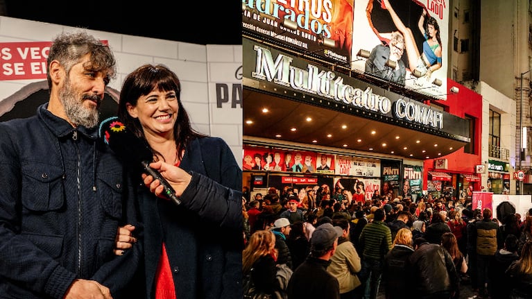 Los actores de La mujer de al lado llenaron la calle Corrientes