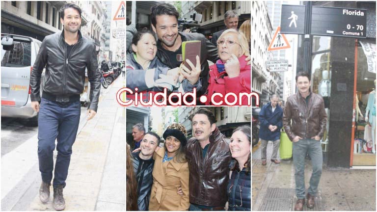 Los actores de Moisés y los Diez Mandamientos caminaron por la calle Florida y saludaron a sus fans (Fotos: Movilpress)