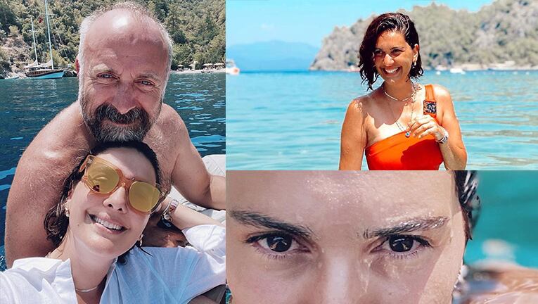 Los actores festejaron sus once años de casados en una playa paradisíaca.