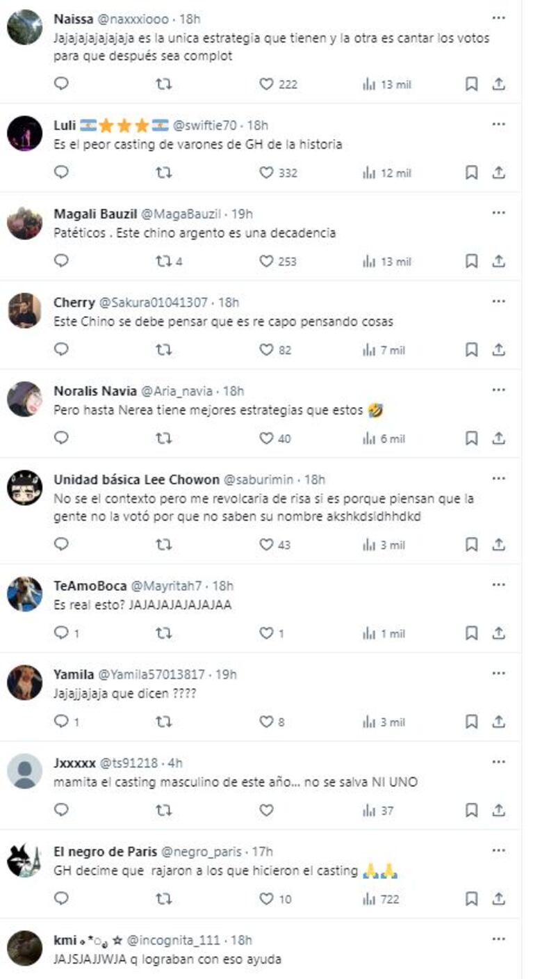 Los comentarios de Twitter sobre la estrategia de Lisandro y Martín contra Juliana de Gran Hermano 2023 (Foto: Twitter / X)