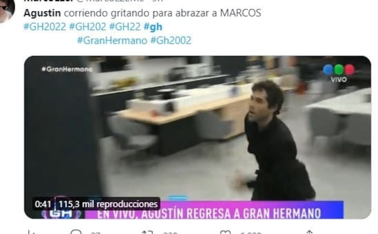 Los desopilantes memes de Agustín reencontrándose con Marcos en Gran Hermano 2022 