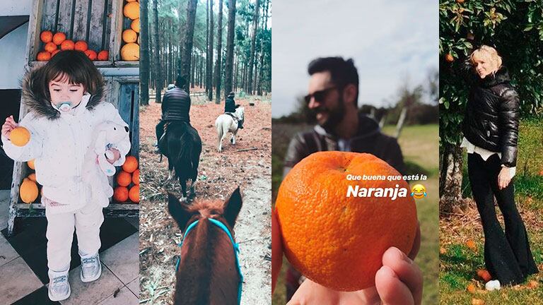 Los días de Brenda Gandini y Gonzalo Heredia con sus hijos en Uruguay: cabalgatas, look gauchesco y diversión