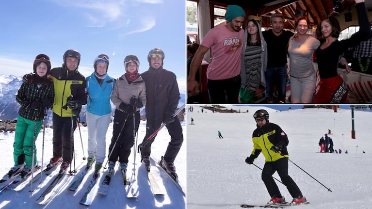 Los días en la nieve del clan Darín junto a Úrsula Corberó (Fotos: Prensa)