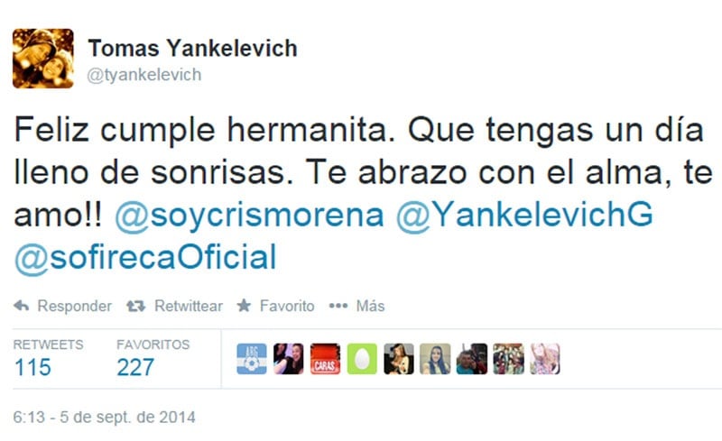 Los emotivos tweets a Romina Yan en el día de su cumpleaños (Foto: Twitter)