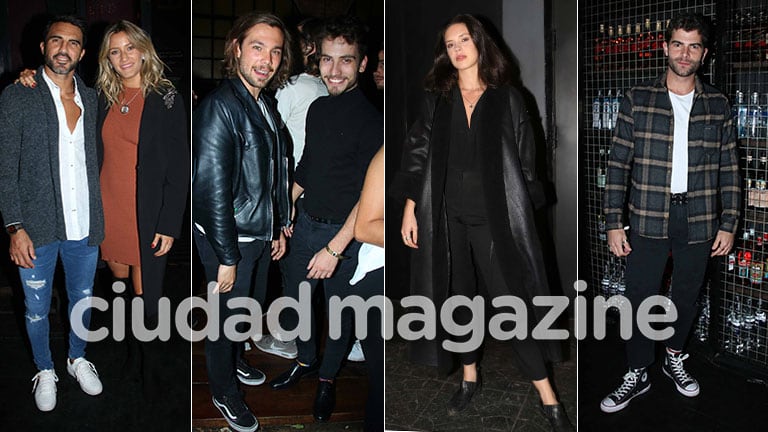 Los españoles Albert Baró, Carlos Cuevas y Diego Domínguez, en la noche porteña junto a varios famosos. (Fotos: Movilpress)