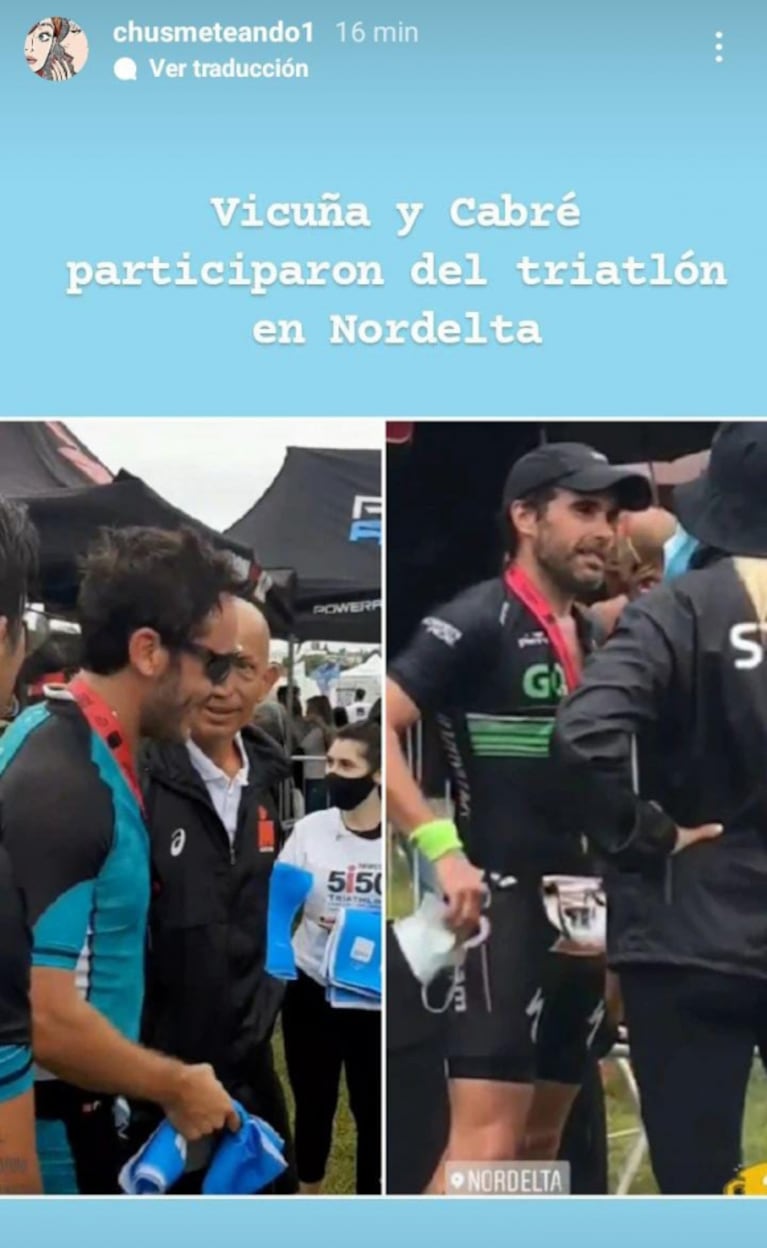 Los ex de la China Suárez, Benjamín Vicuña y Nicolás Cabré, compitieron en el Triatlón Ironman