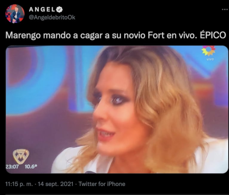 Los famosos apoyaron a Rocío Marengo tras su catarsis contra Eduardo Fort: "Épico"