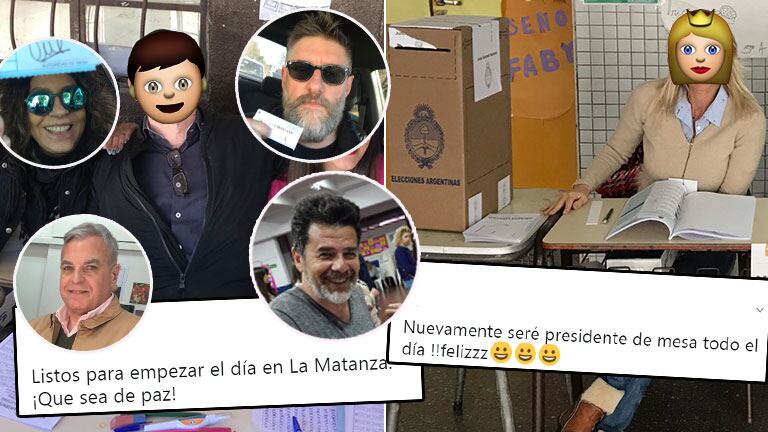 Los famosos celebraron una nueva jornada democrática: importantísima figura de fiscal en La Matanza y una diosa de presidenta de mesa