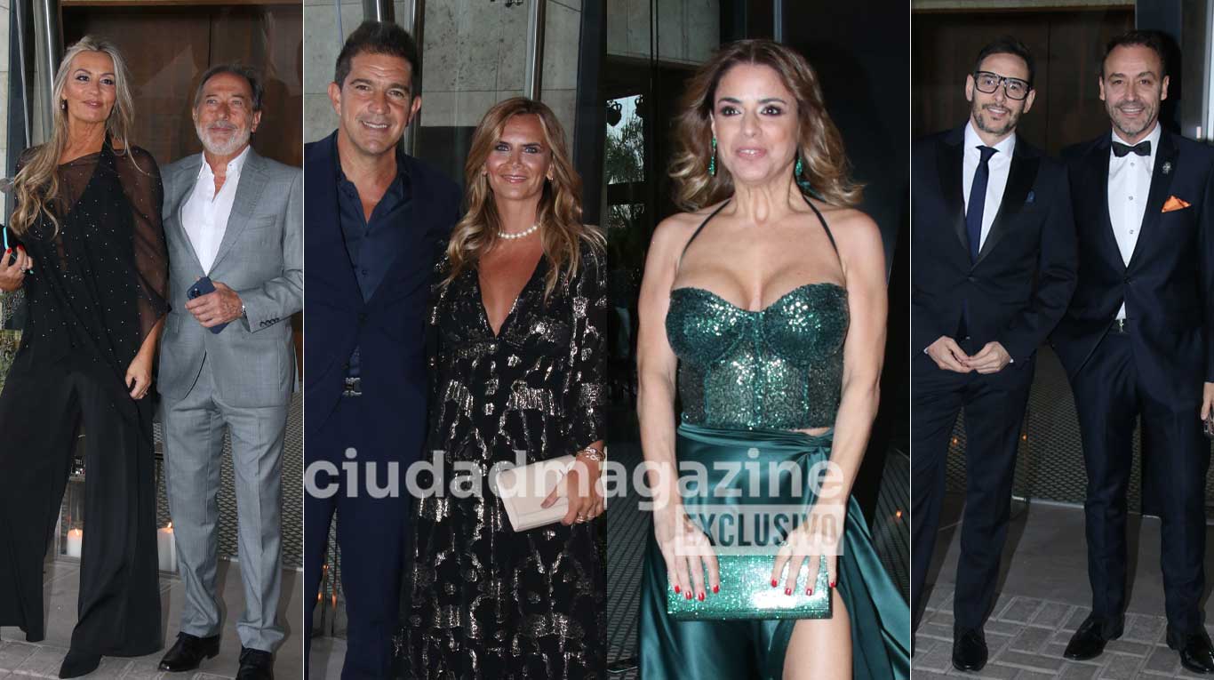 Los famosos en la boda de Baby Etchecopar y Silvia Cupeiro. (Foto: Movilpress)