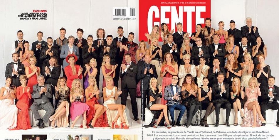 Los famosos en la foto de la revista Gente para el Bailando.