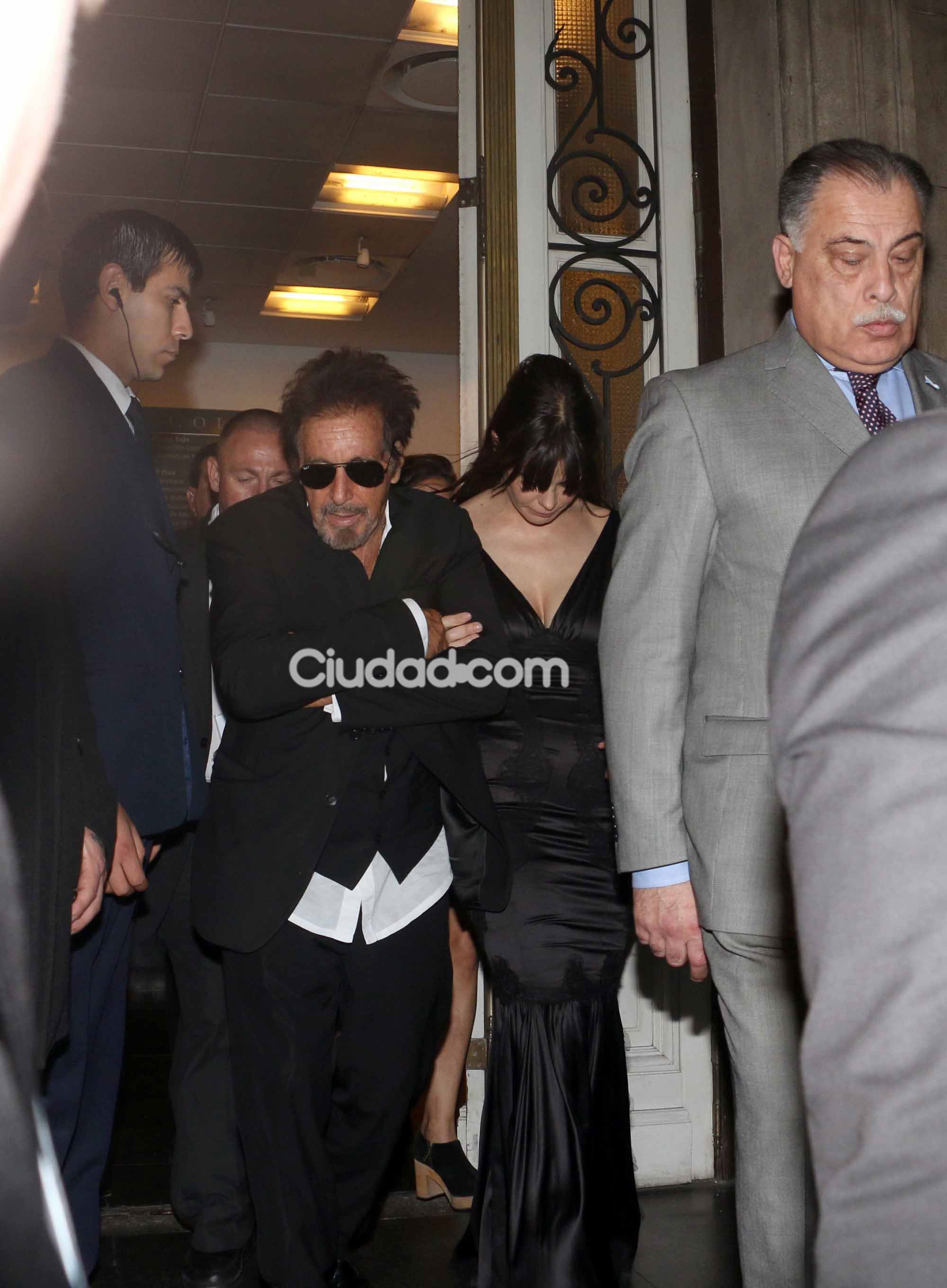 Los famosos fueron a ver a Al Pacino al Teatro Colón (Foto: Movilpress)