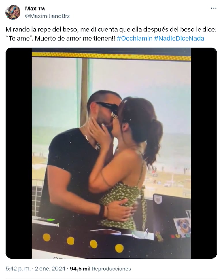 Los fans de Occhiamin descubrieron un detalle clave tras el beso de Nico Occhiato y Flor Jazmín