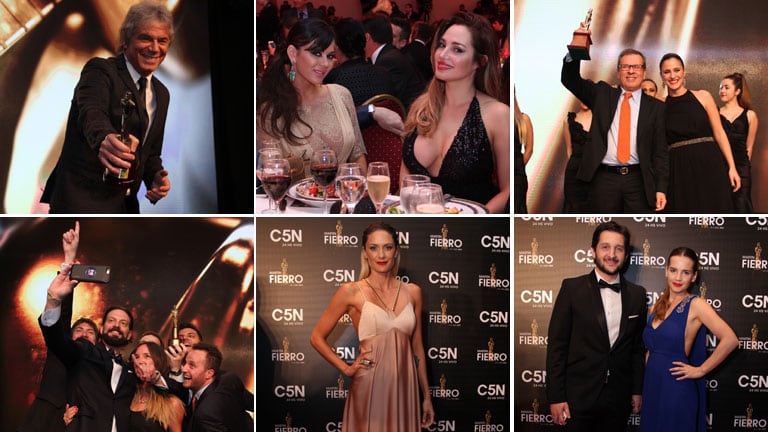 Los grandes ganadores de la noche y los más elegantes. Foto: C5N