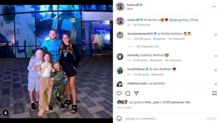 Los jugadores de la Selección Argentina recibieron a sus familiares tras la victoria ante Países Bajos