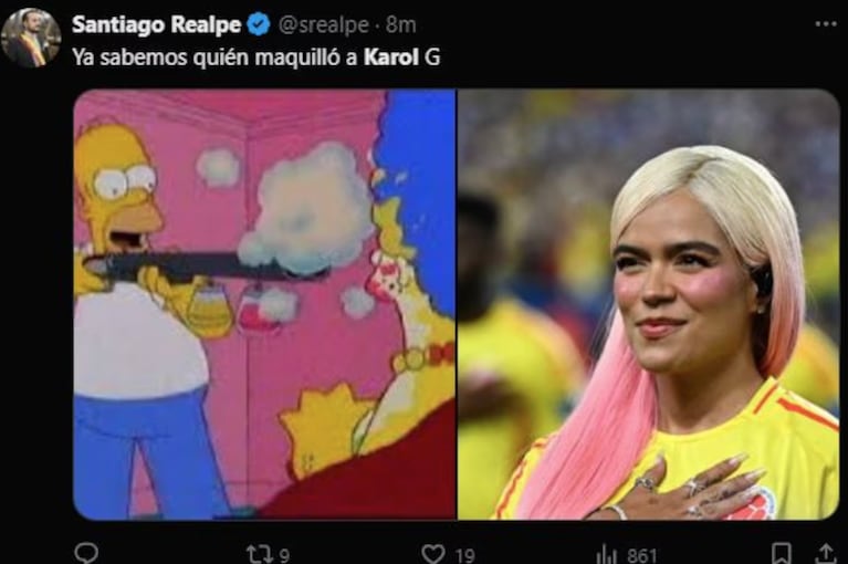 Los mejores memes del show de Karol G en la Copa América.