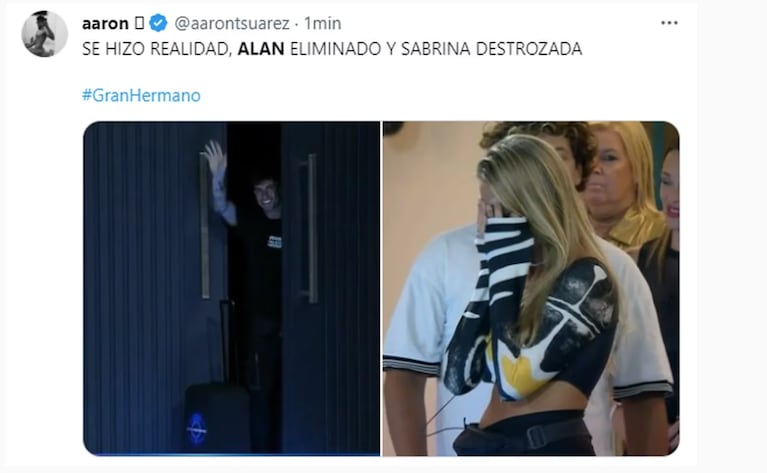 Los mejores memes tras la eliminación de Alan de Gran Hermano 2023