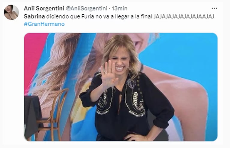 Los mejores memes tras la eliminación de Sabrina de Gran Hermano 2023