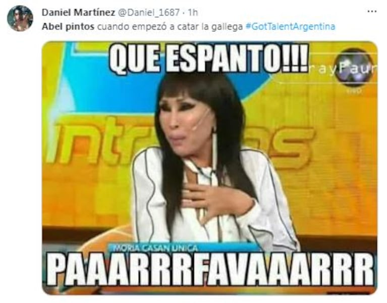 Los memes de Abel Pintos en Got Talent Argentina (Fotos: Twitter)