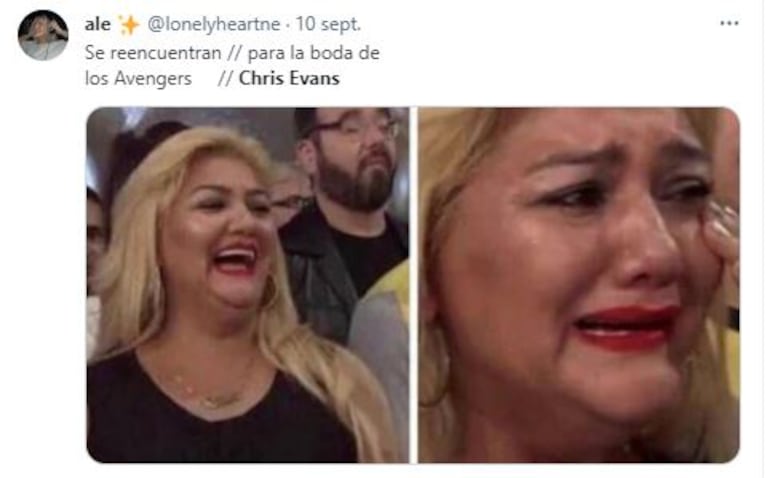 Los memes del casamiento de Chris Evans y Alba Baptista (Foto: Twitter)