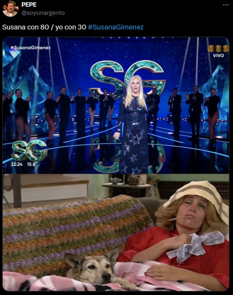 Los memes del regreso de Susana a Telefe.