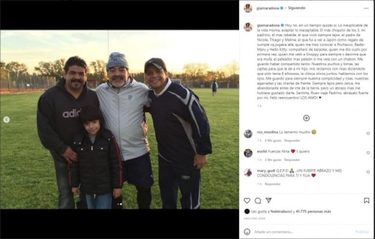 Los mensajes de Dalma y Gianinna Maradona por la muerte de Hugo, el hermano de Diego: "Abrazalo fuerte a papá"