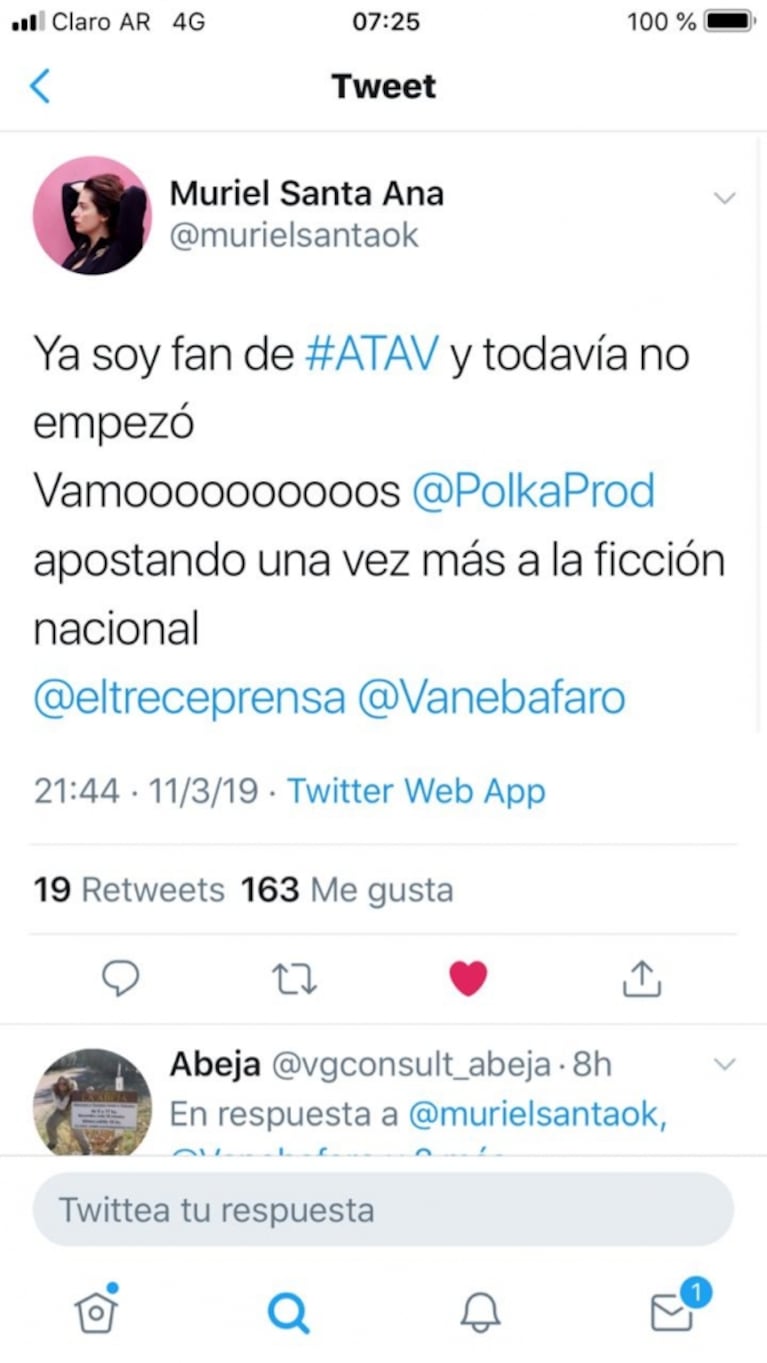 Los mensajes de los artistas argentinos en Twitter tras el gran debut de Argentina, tierra de amor y venganza