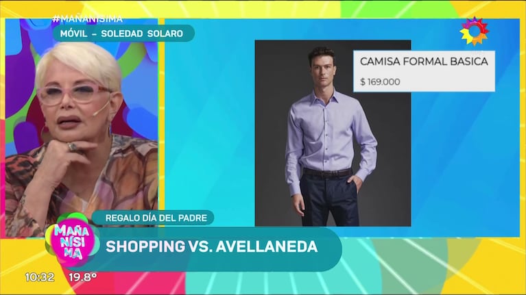 Los precios de las compras para los regalos del Día de Padre en un shopping vs. en un local en la calle.