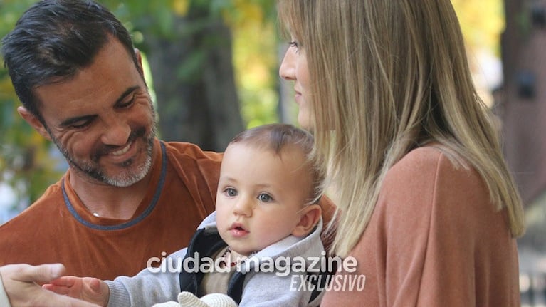 Los preparativos de Mica Viciconte y Fabián Cubero para festejar el primer cumpleaños de Luca (Foto: Movilpress)