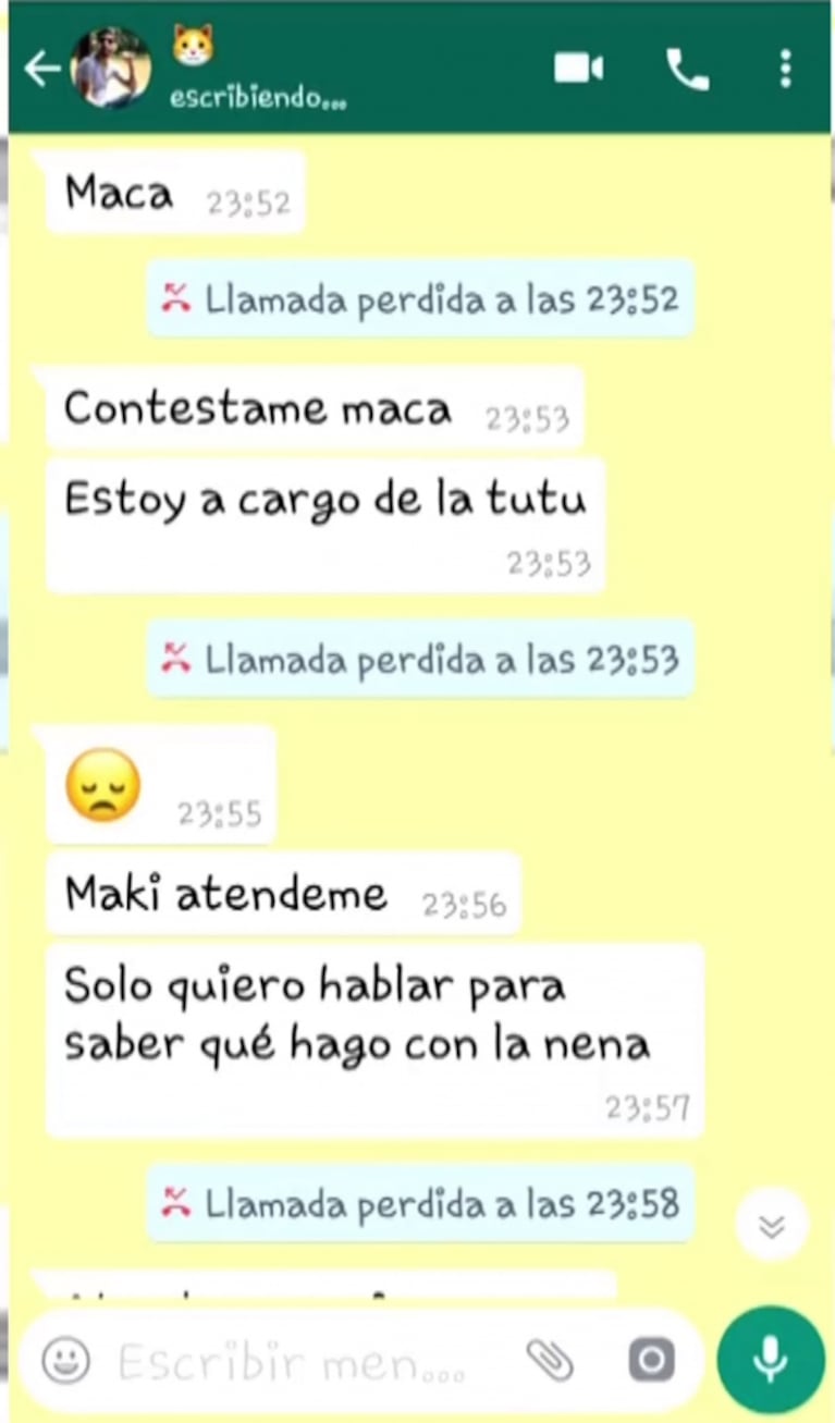 Los presuntos chats entre Rodrigo Romero y su ex, tras la denuncia por violencia: "Si voy preso, me mato"