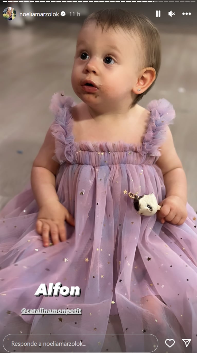 Los tiernos outfits de Alfonsina, la hija de Noelia Marzol, para celebrar su primer cumpleaños 