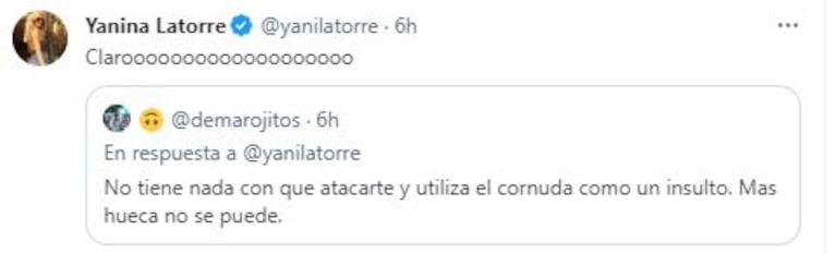 Los tremendos tweets de Yanina Latorre a Julia Mengolini (Foto: Twitter / X)