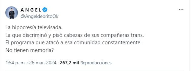 Los tweets incendiarios de Ángel de Brito contra Flor de la Ve (fuente Twitter / X)