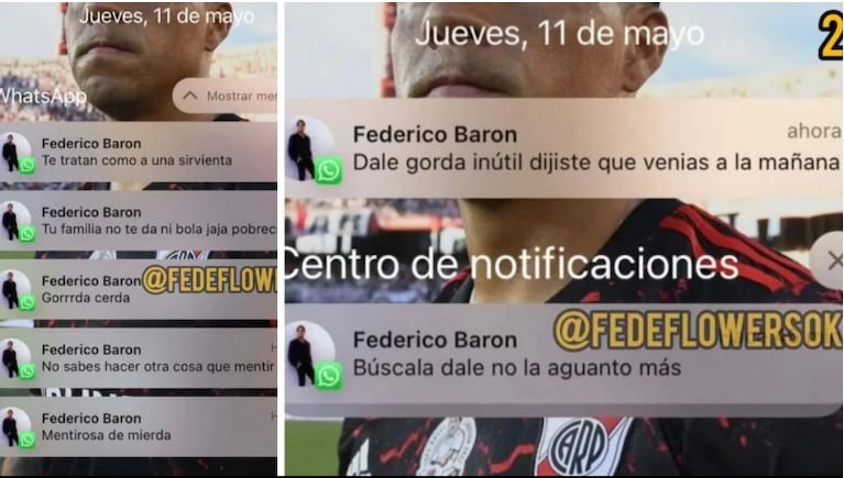 Los violentos chats de Federico Barón a su ex, la madre de su hija (Foto: Fede Flowers).