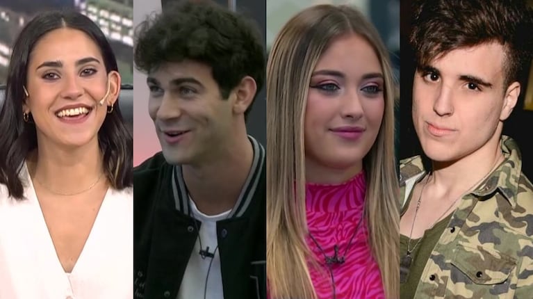 Lucía Maidana, Nicolás Grosman, Florencia Regidor y Mauro Dalessio de Gran Hermano (Fotos: capturas El nueve, Telefe y Instagram)