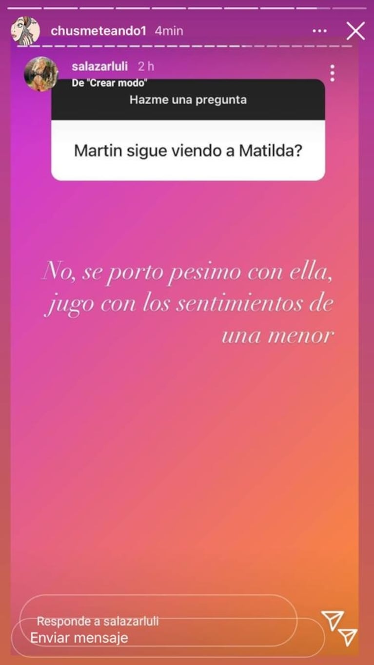 Luciana Salazar explicó con furia por qué Martín Redrado no ve más a su hija Matilda: "Se portó pésimo con ella"