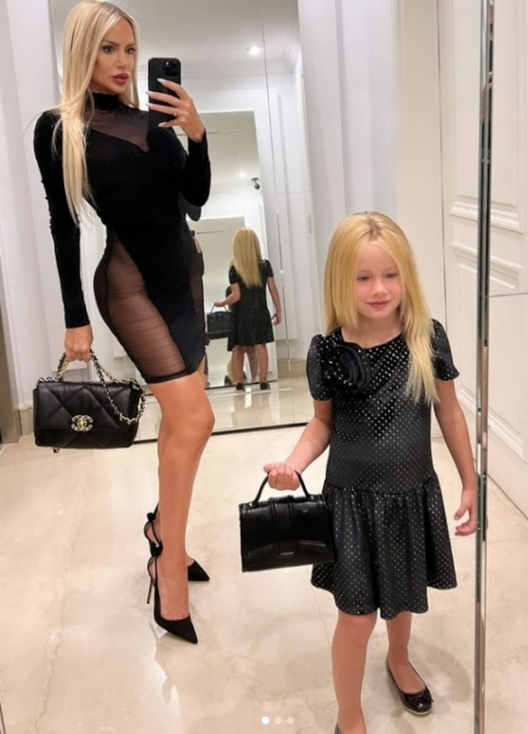 Luciana Salazar y su hija Matilda lucieron sus glamorosos looks para salir a cenar